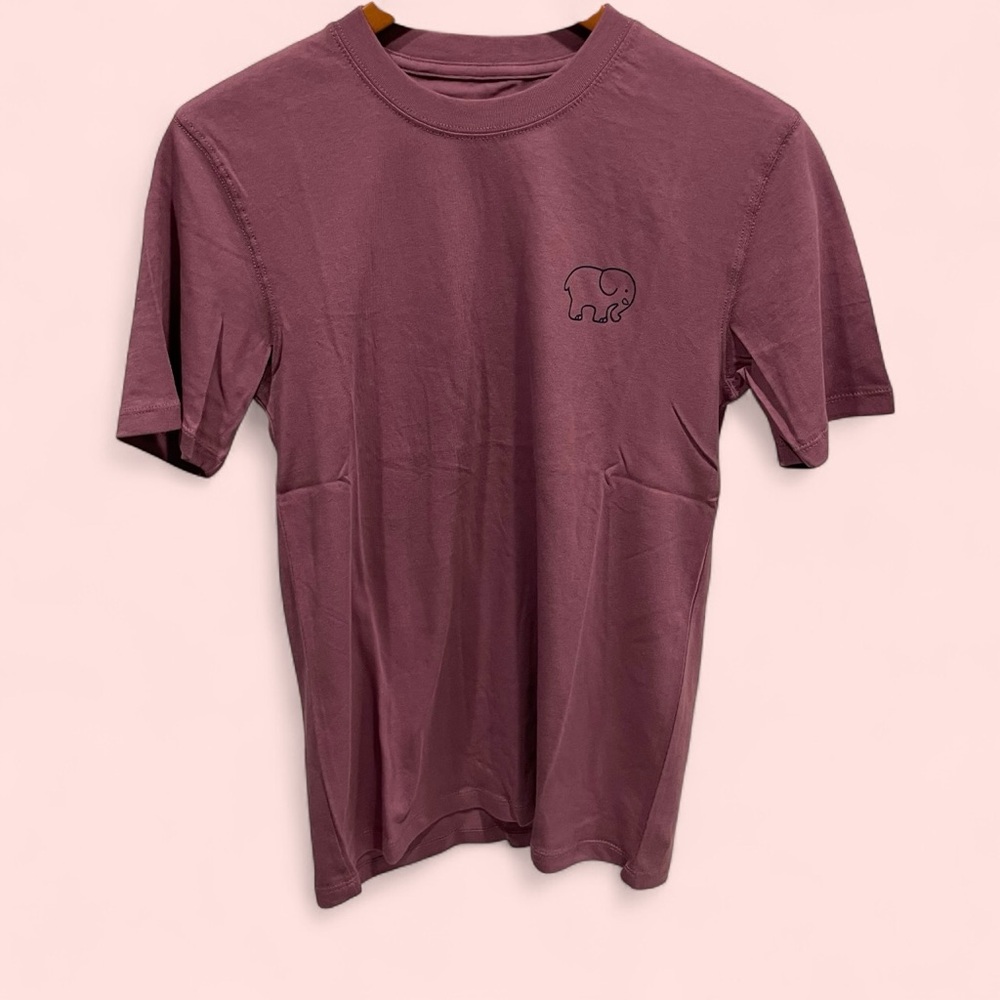 Cute Ivory Ella NWT mauve berry plaid elephant soft cotton t-shirt